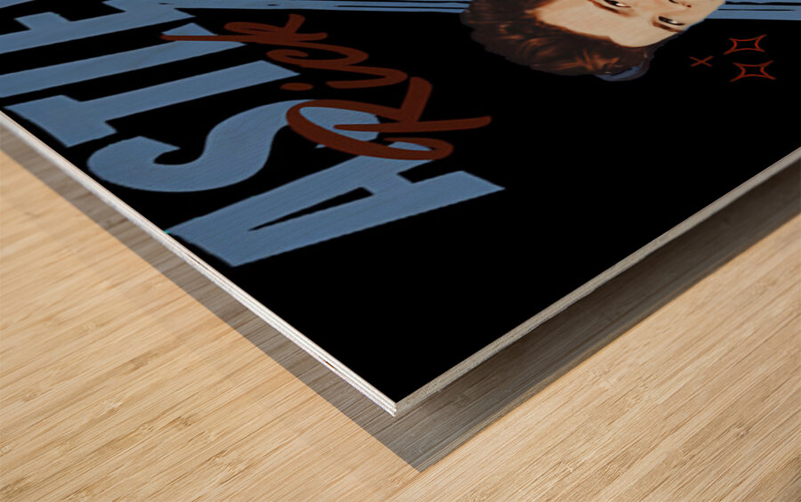 Rick Astley 60 Wood print