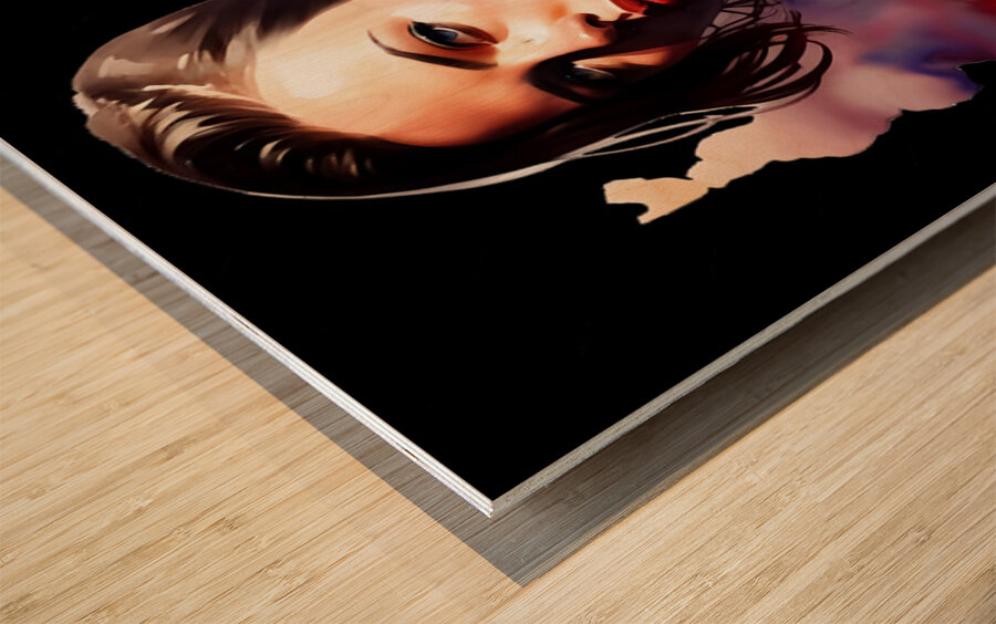 Scarlett Johansson 17 Wood print