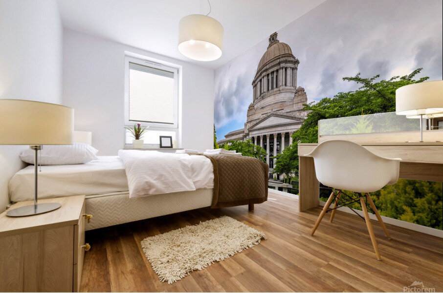 Capturing the Capitol: A High-Resolution View of Washington States Legislative Building Mural print