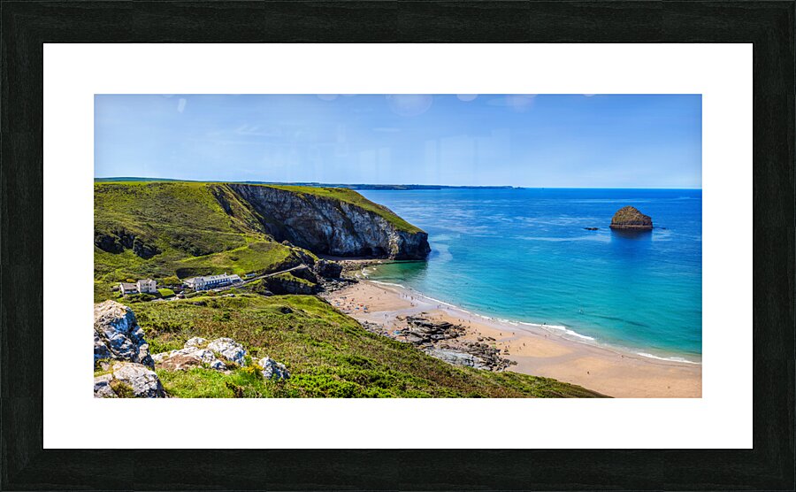 Tranquility Unleashed: The Magnificence of Trebarwith Beach and Gull Rock Picture Frame print