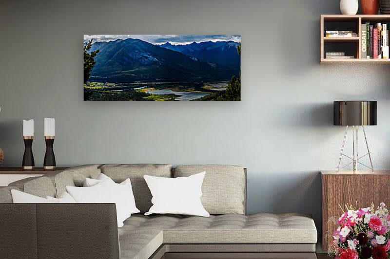 Summit Serenity: The Majestic View from Mount Norquay Lookout over Vermilion Lakes by Big Picture Diaries