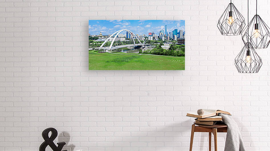 Edmontons Iconic Walter Dale Bridge: A Captivating Ultra-High Resolution Photograph of Modern Architecture and Natural Splendor by Big Picture Diaries