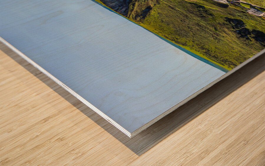 Tranquility Unleashed: The Magnificence of Trebarwith Beach and Gull Rock Wood print