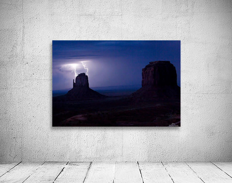 Lightning At Monument Valley Wall Preview