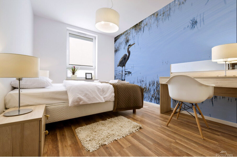Heron Mural print