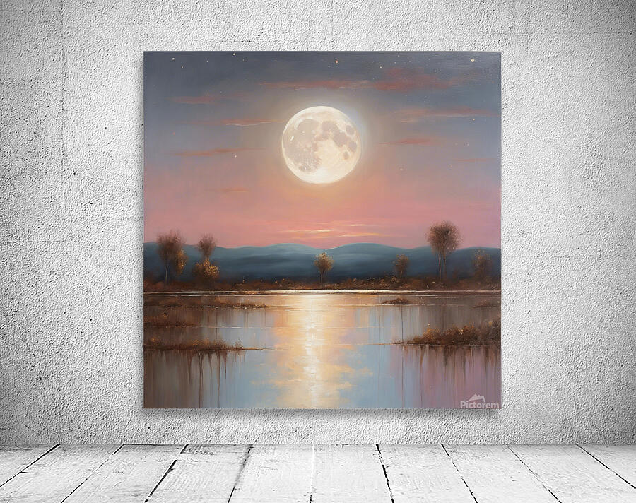  A figurative painting representing a moons Wall Preview