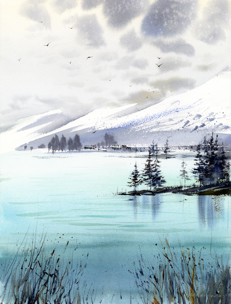 Turquoise mountain lake Digital Download