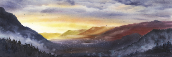 Sunset in the mountains Digital Download