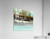 Turquoise watercolor landscape 5 Acrylic Print