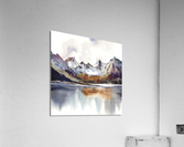 Mountain Lake 2 square Acrylic Print