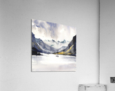 Mountain Lake 3 square Acrylic Print