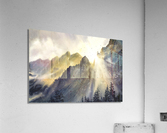 Sun and mountains Acrylic Print