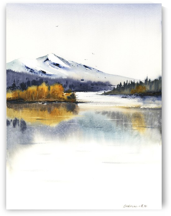 Autumn mountain lake 1 by Eugenia Gorbacheva