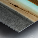 Turquoise watercolor landscape 4 Metal print