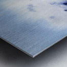 Mountain peaks in the clouds Metal print