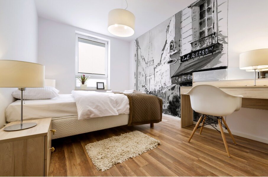 Monochrome Paris Mural print