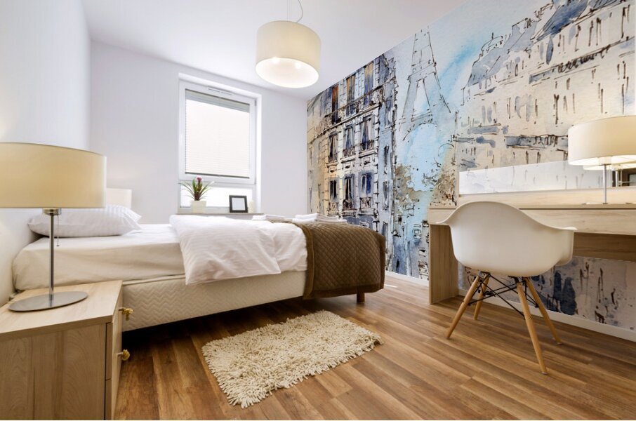 Parisian streets Mural print