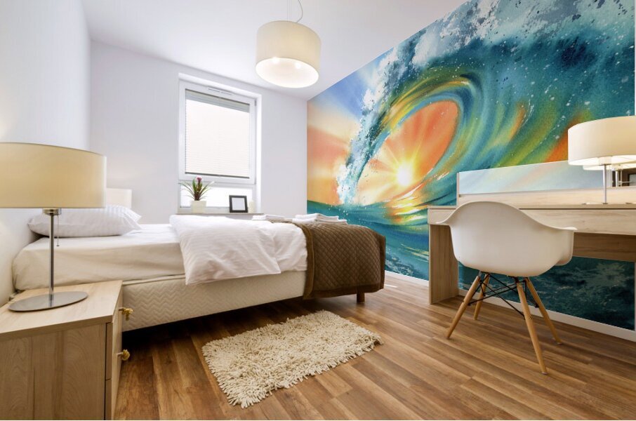Swirling Wave Mural print