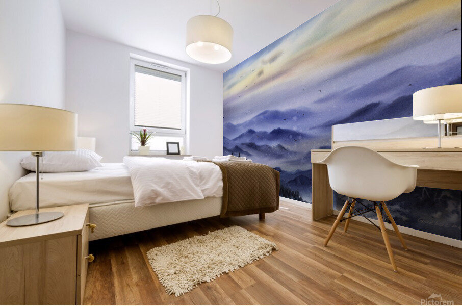 Blueberry mountains Mural print