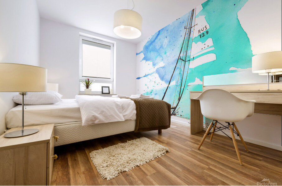 Sailboat 3 Mural print