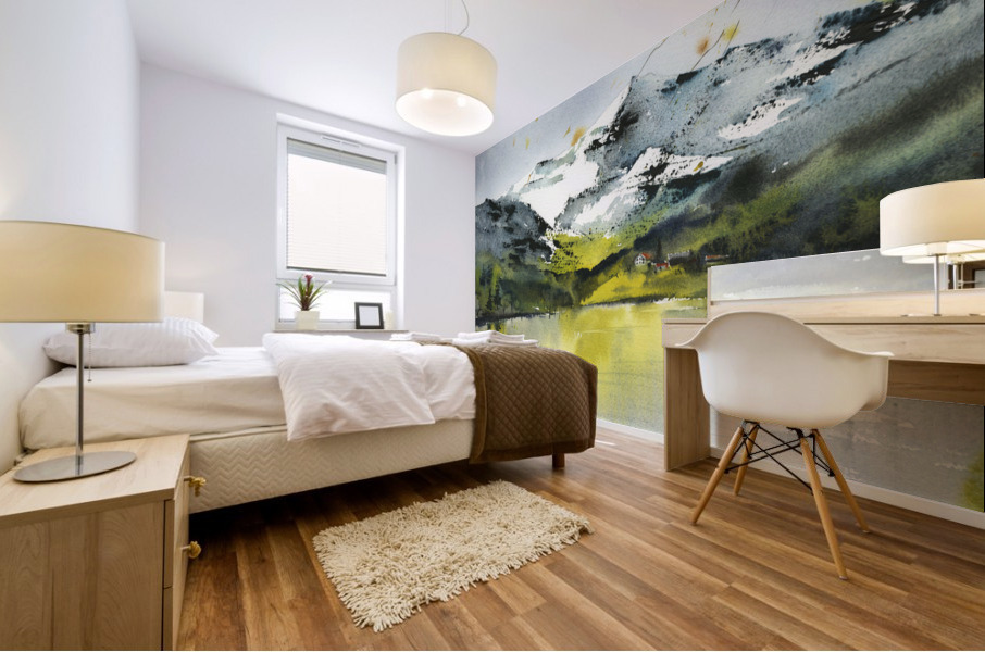 Green mountains 2 Mural print