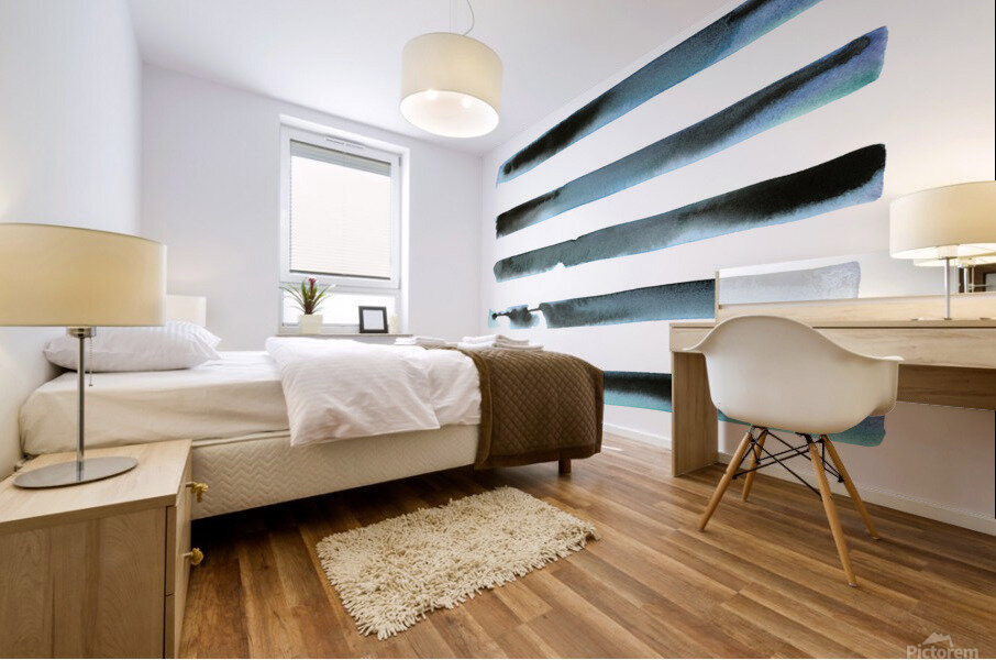 Abstract sea stripe Mural print