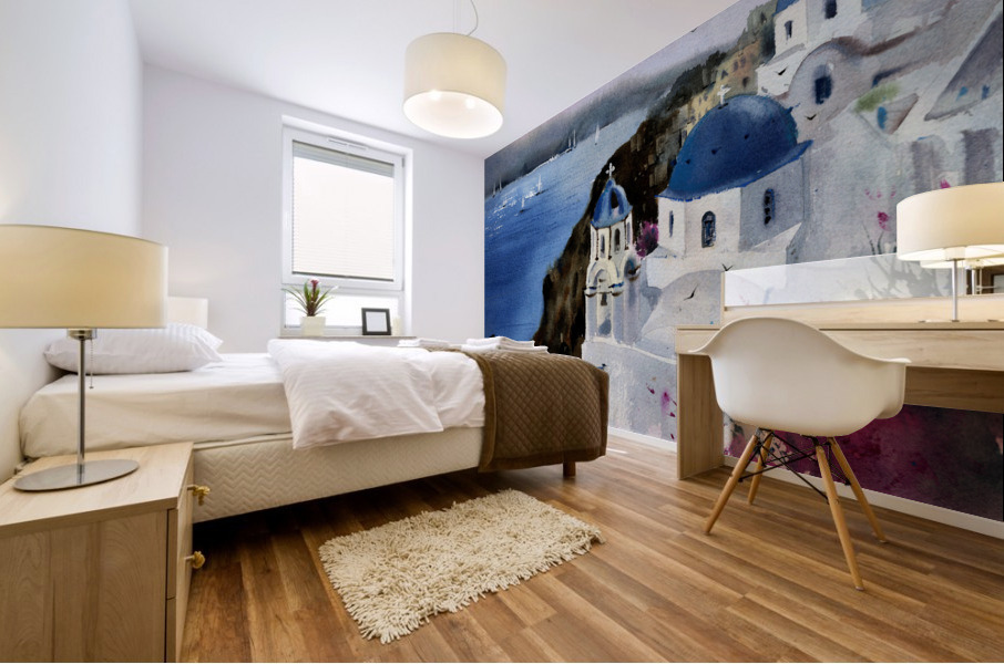 Santorini Sunset Greece Mural print
