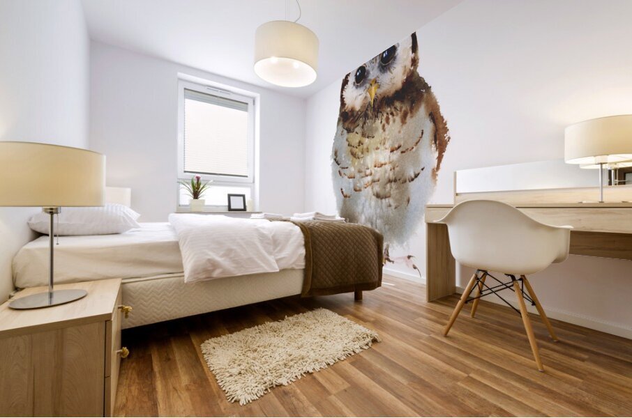 Little owl Mural print