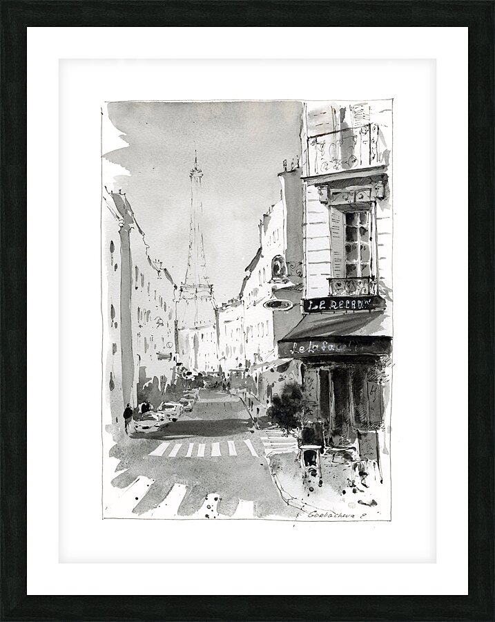 Monochrome Paris Picture Frame print
