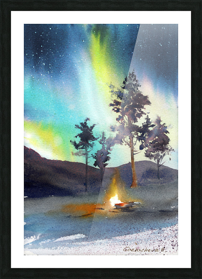 Bonfire Picture Frame print