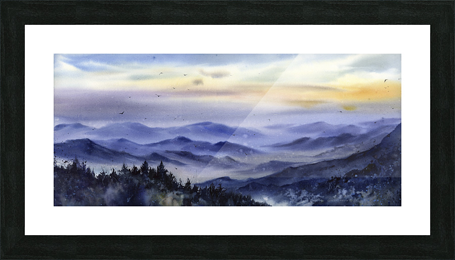 Blueberry mountains Picture Frame print