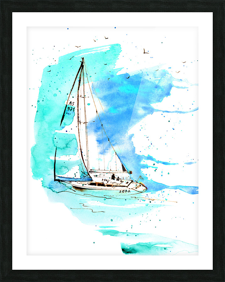 Sailboat 4 Picture Frame print