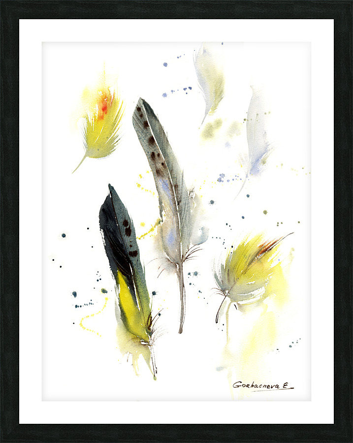Parrot feathers Picture Frame print