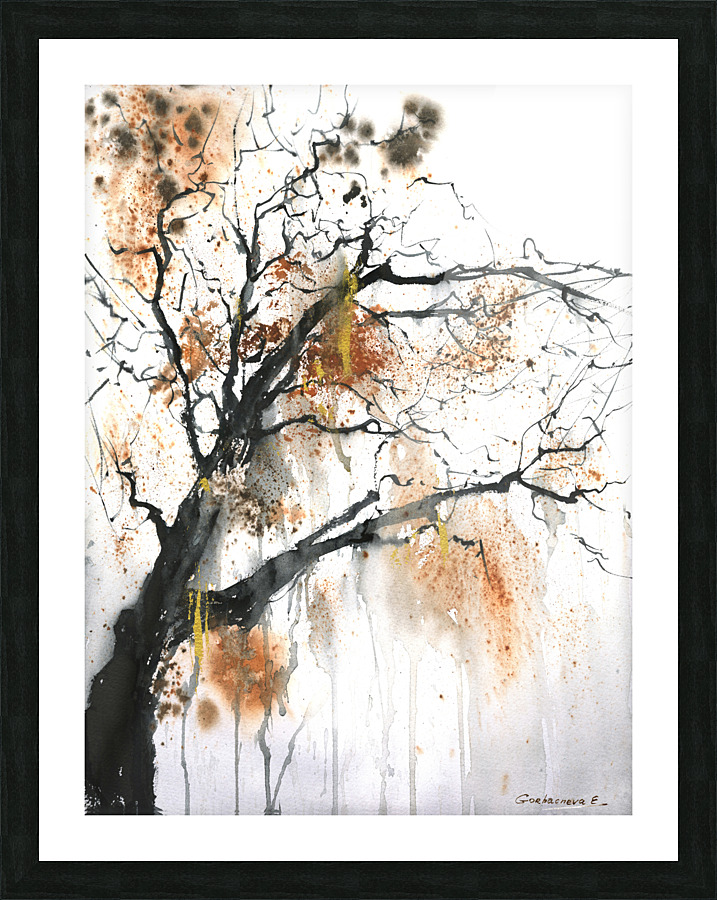 Fall tree Picture Frame print