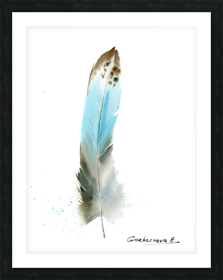 Owl feather  2 Picture Frame print