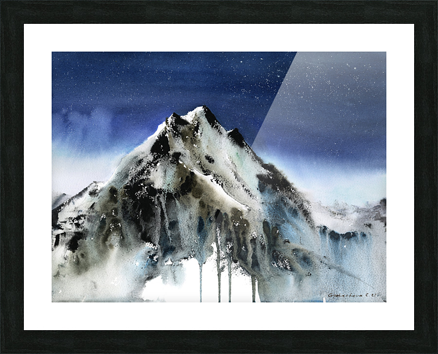 Watercolor mountains 2 Picture Frame print