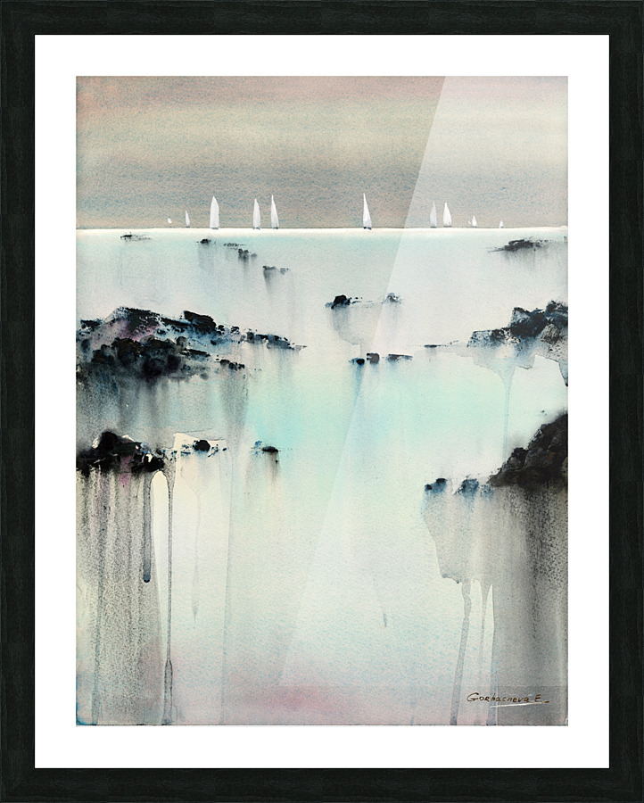 Evening turquoise 1 Picture Frame print