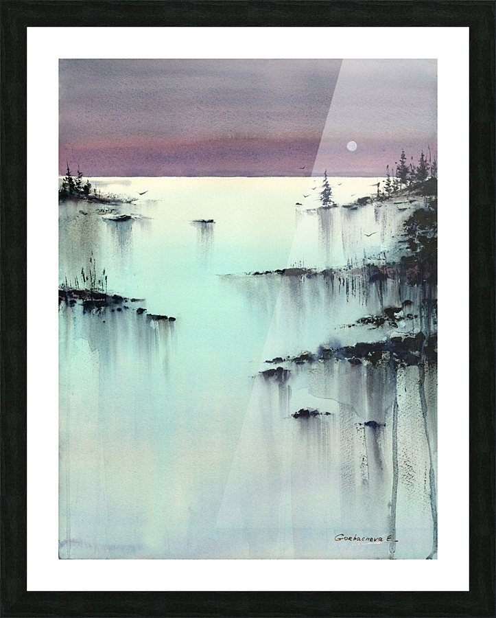 Evening turquoise 3 Picture Frame print