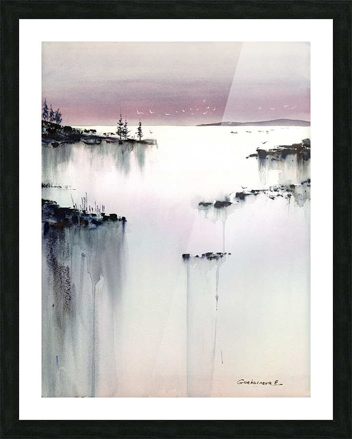 Evening pink Picture Frame print