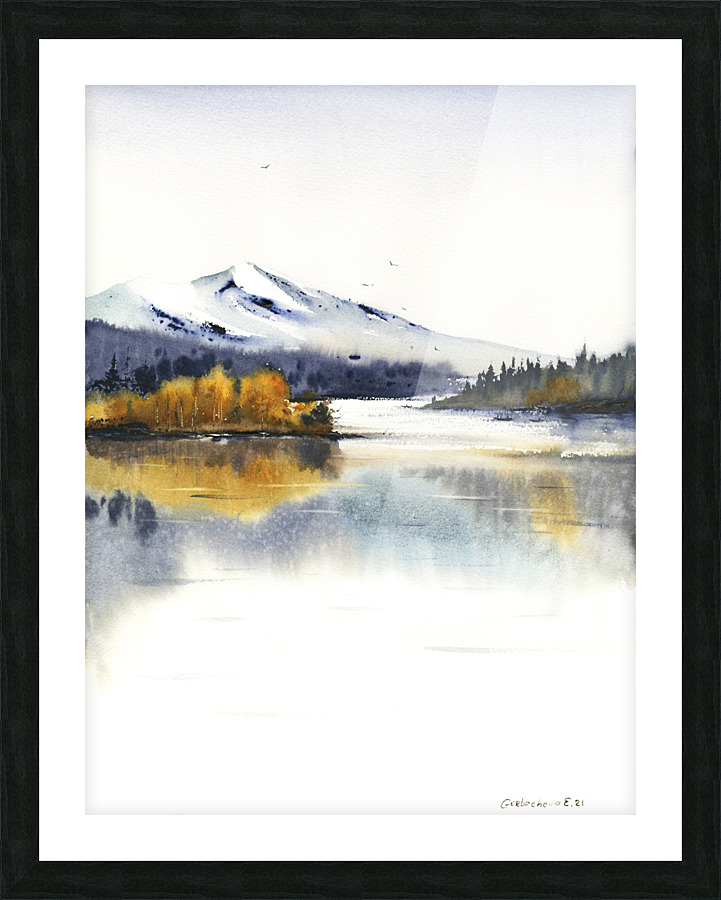 Autumn mountain lake 1 Picture Frame print