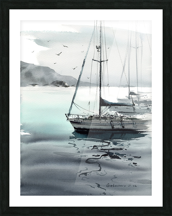 Monochrome yachts  1 Picture Frame print