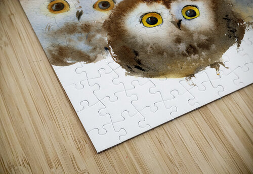 Watercolor owlets Eugenia Gorbacheva puzzle