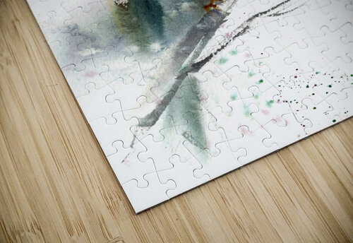 Red Grey Bird Eugenia Gorbacheva puzzle