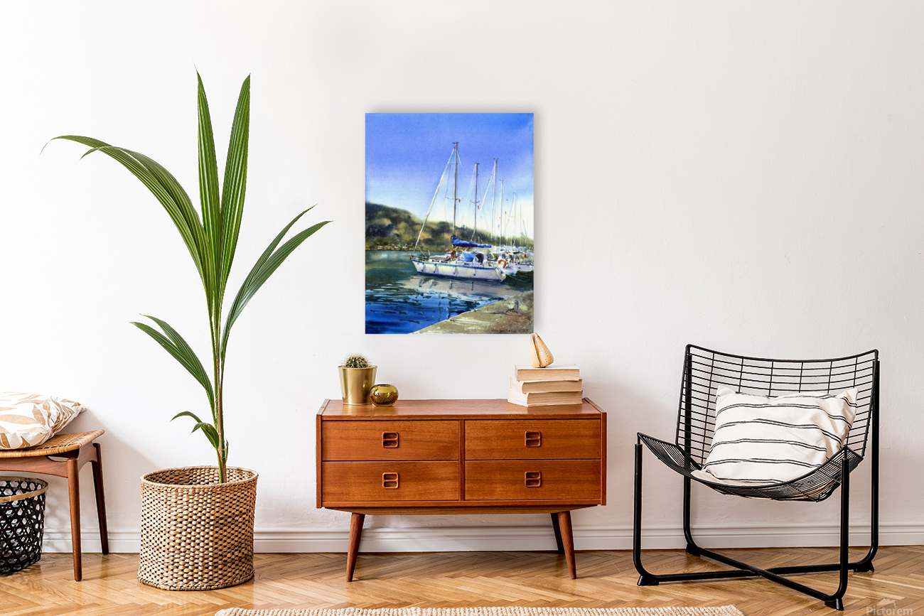 Moored yachts 1 Reproduction