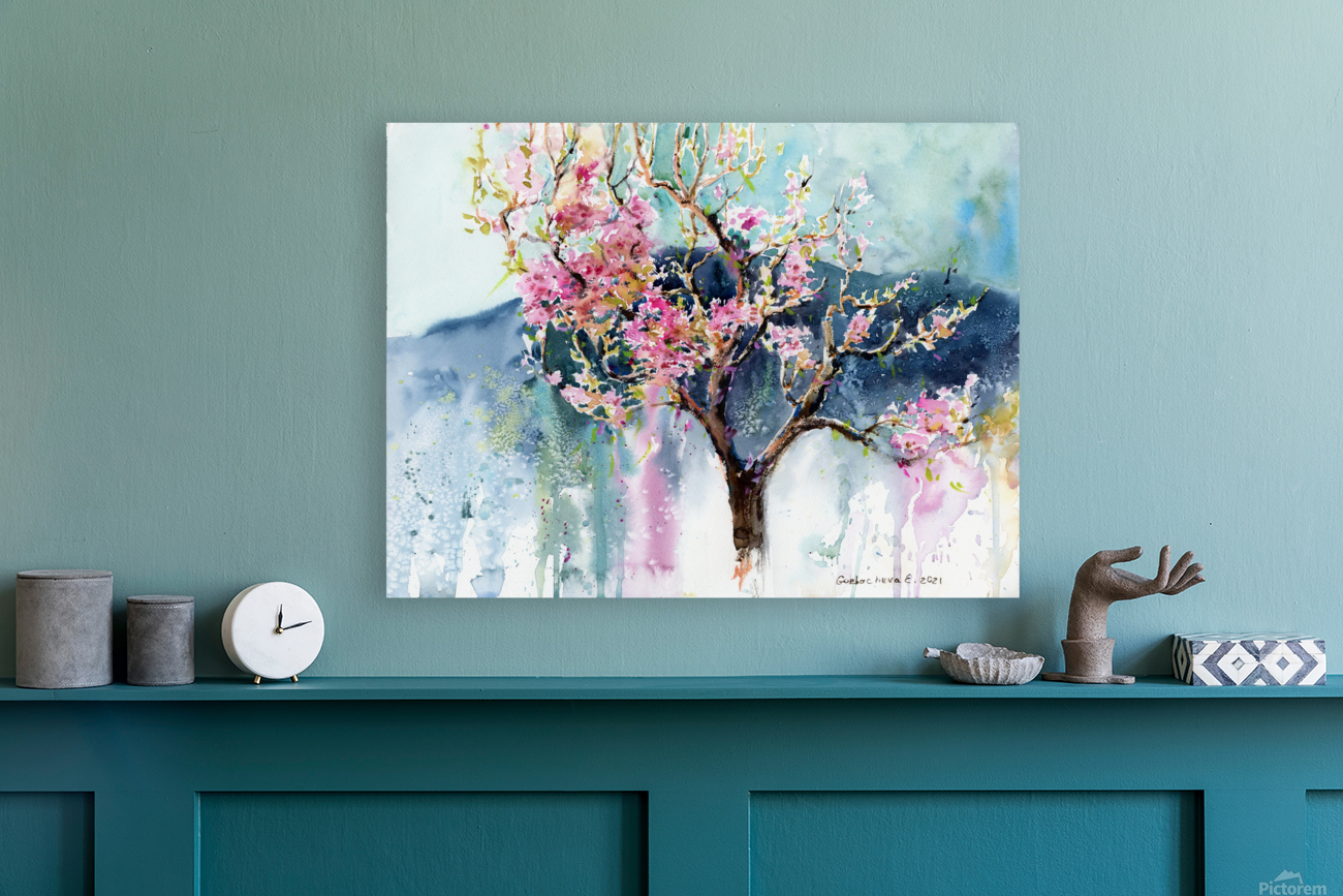 Blossoming peach tree Reproduction