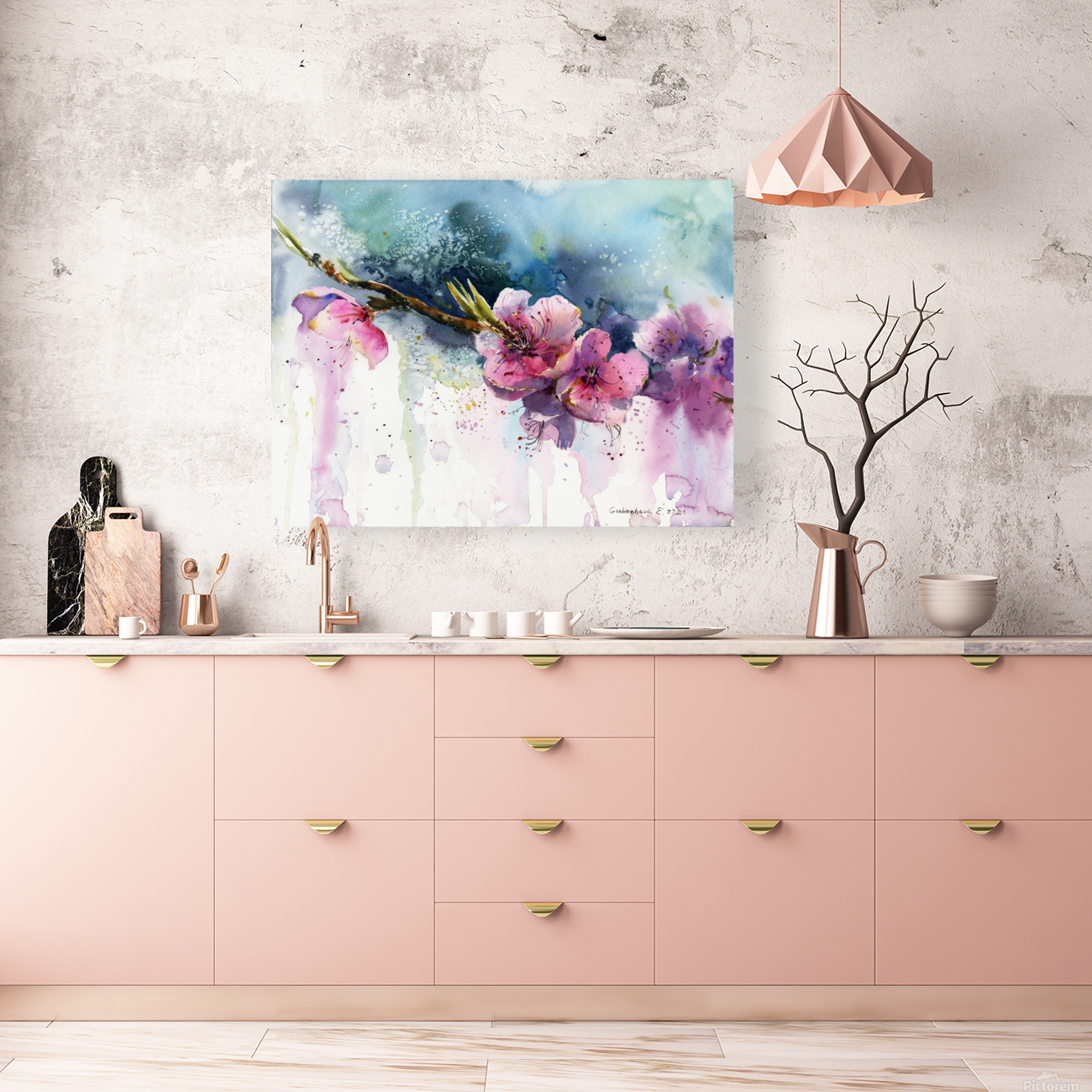 Blooming peach flower Reproduction