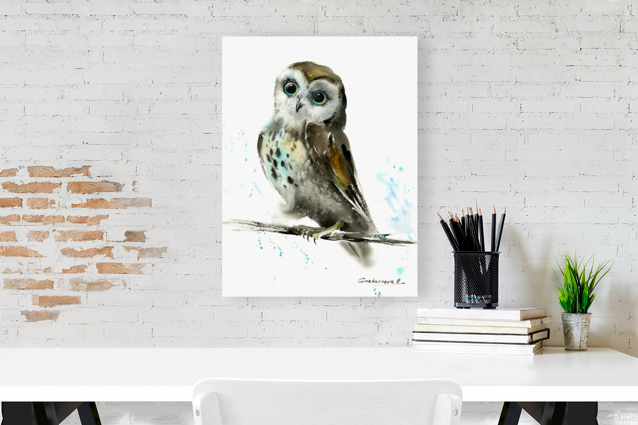 Owl on a branch Reproduction