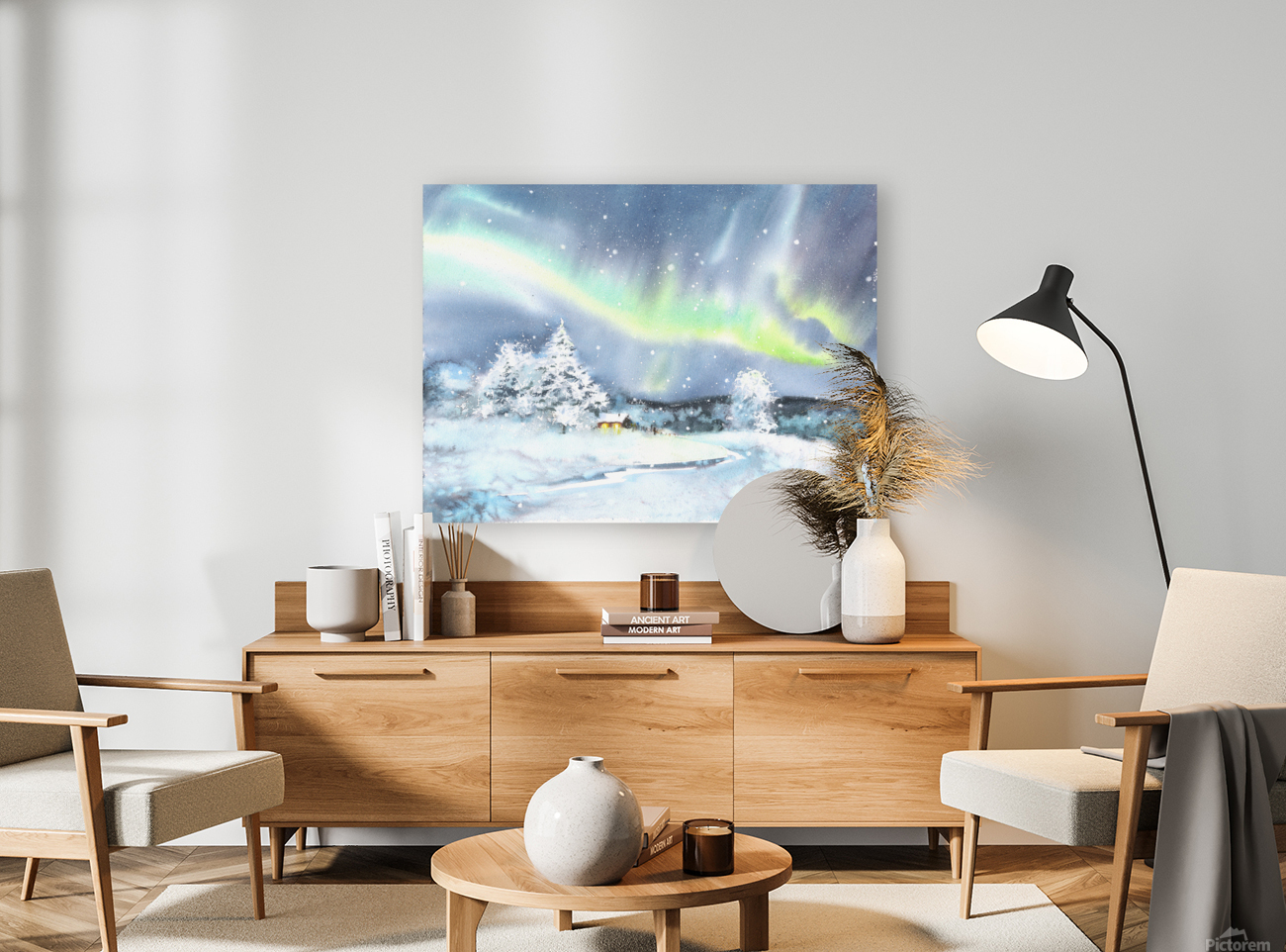 Aurora Borealis Winter Reproduction