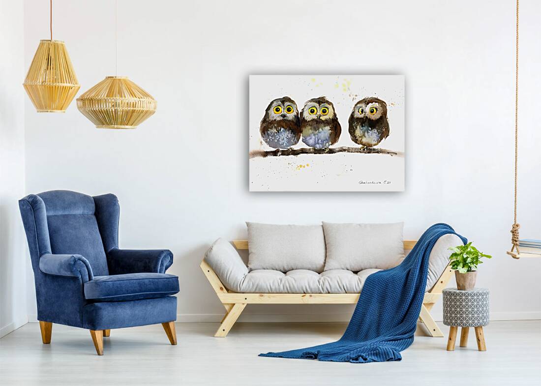Three Owls Reproduction