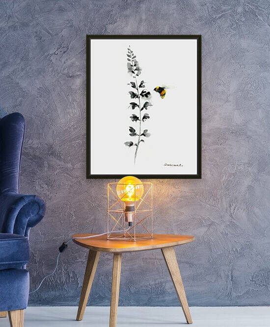 Flower and bumblebee by Eugenia Gorbacheva